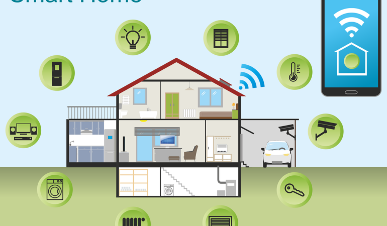 Free smart home house technology vector